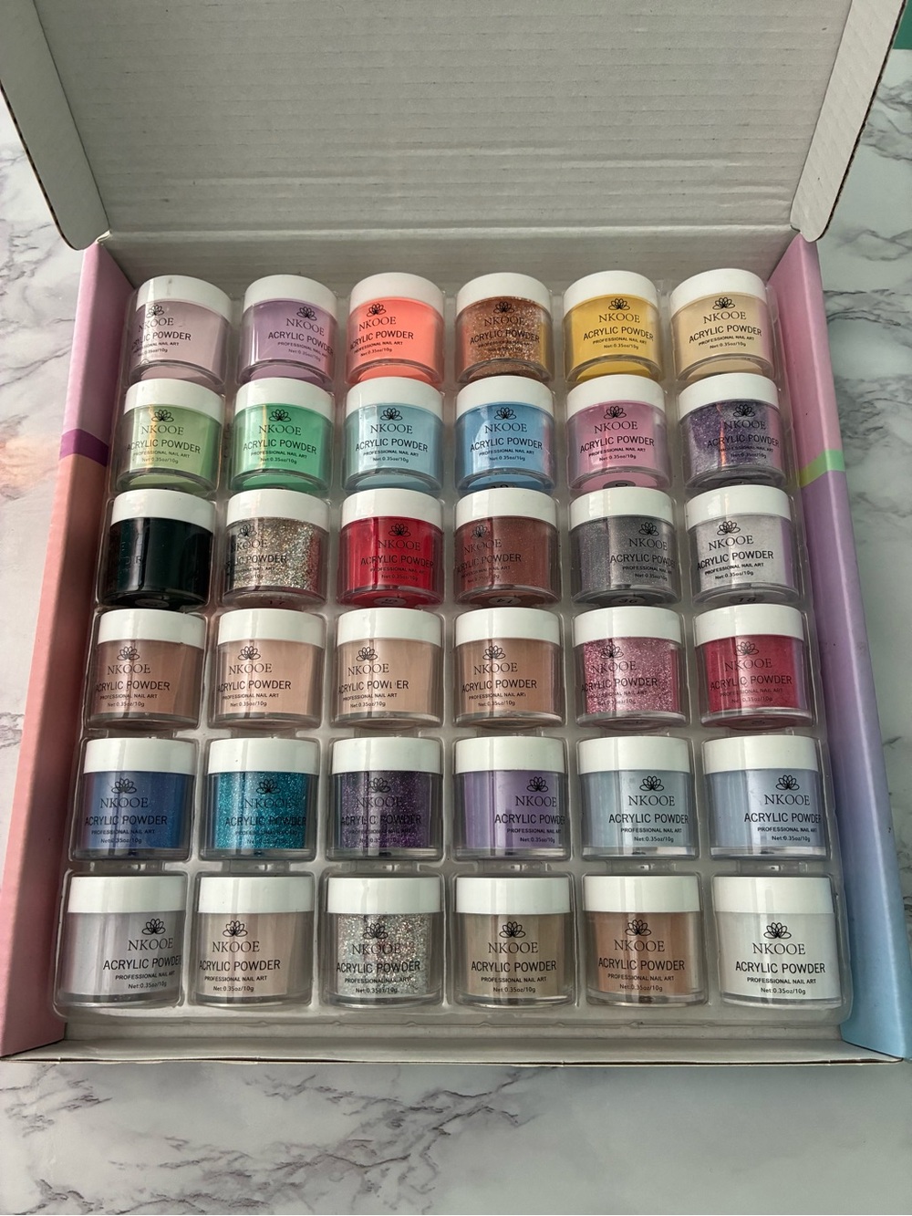 NKOOE 36 Colors Acrylic Nail Powder